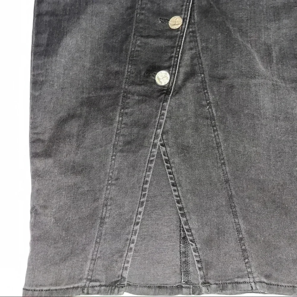 McGuire Denim (Anthropologie) Asymmetrical button front Neverland denim skirt - Picture 12 of 12